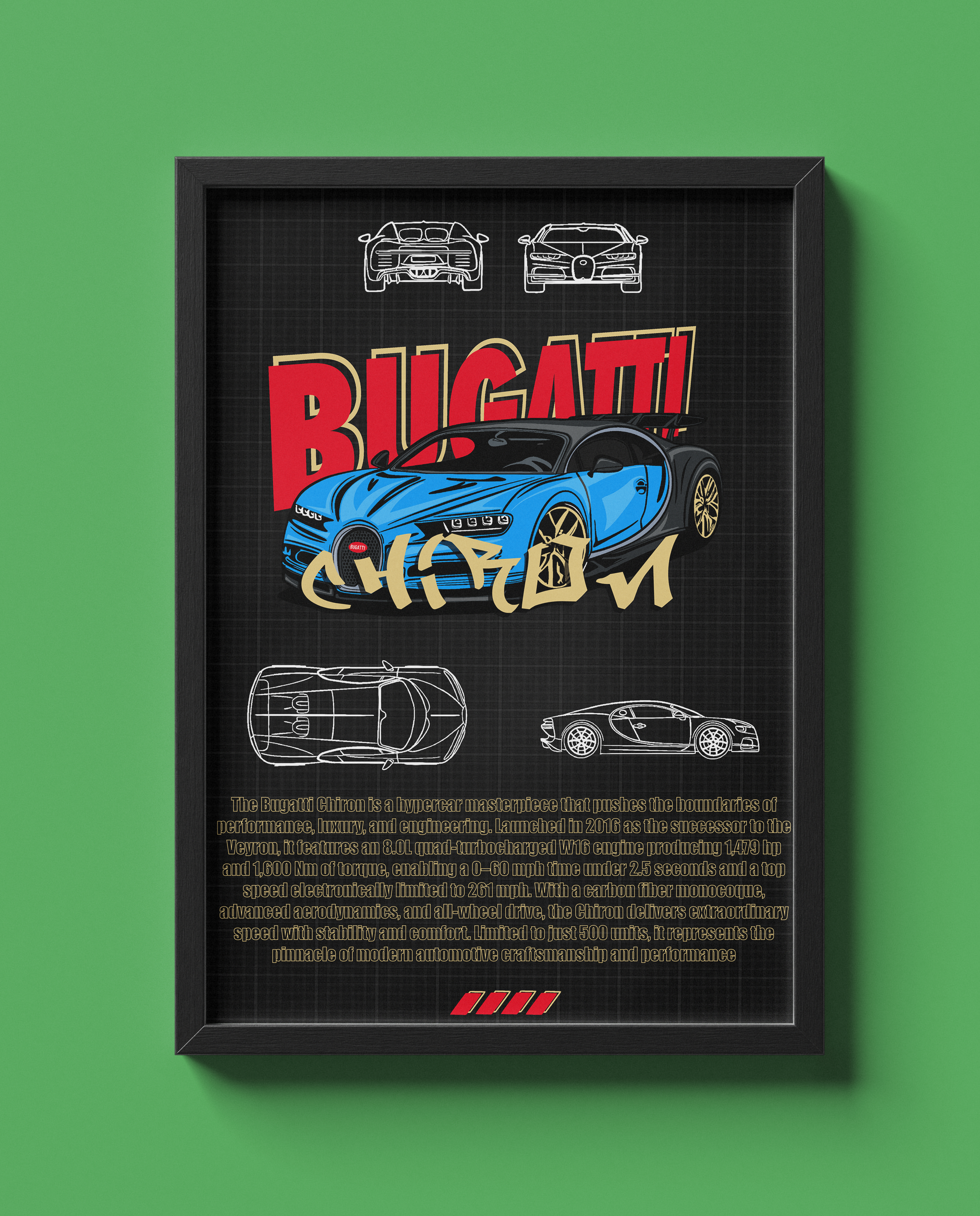BUGATTI CHIRON BLUEPRINT