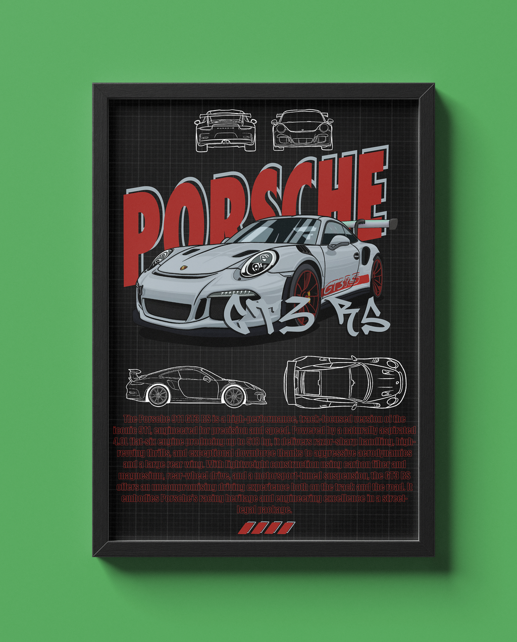 PORSCHE GT3 RS BLUEPRINT