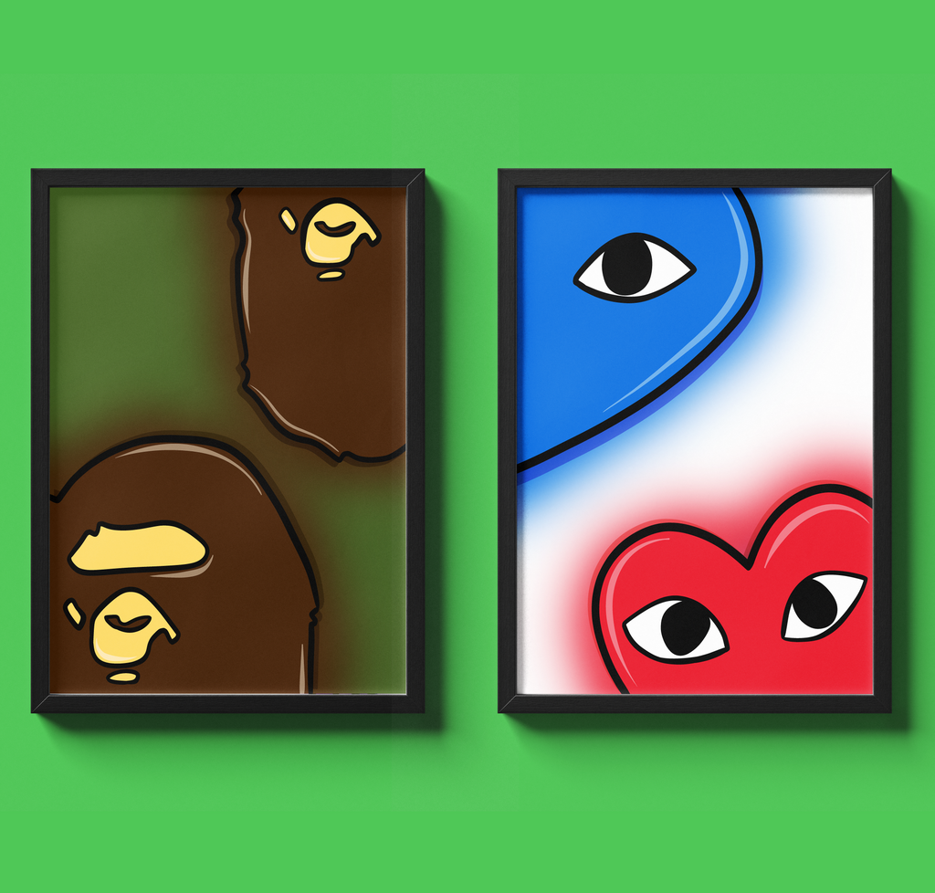 Bape X CDG - Neon Duo Set